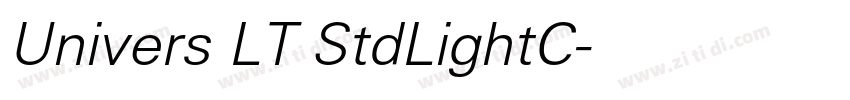 Univers LT StdLightC字体转换